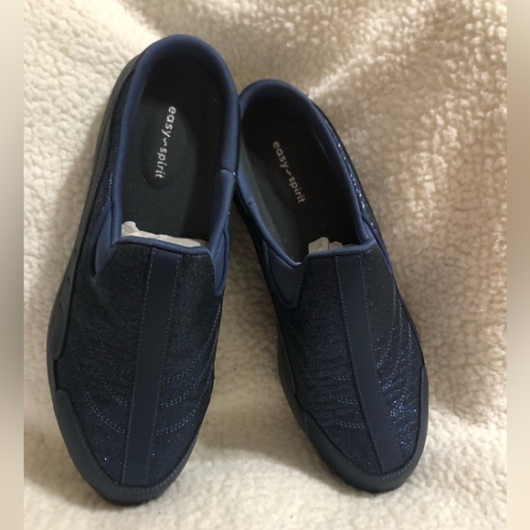 Easy Spirit Navy Slip On Shoes With Sparkle Detail Size 11 - Picture 1 of 7